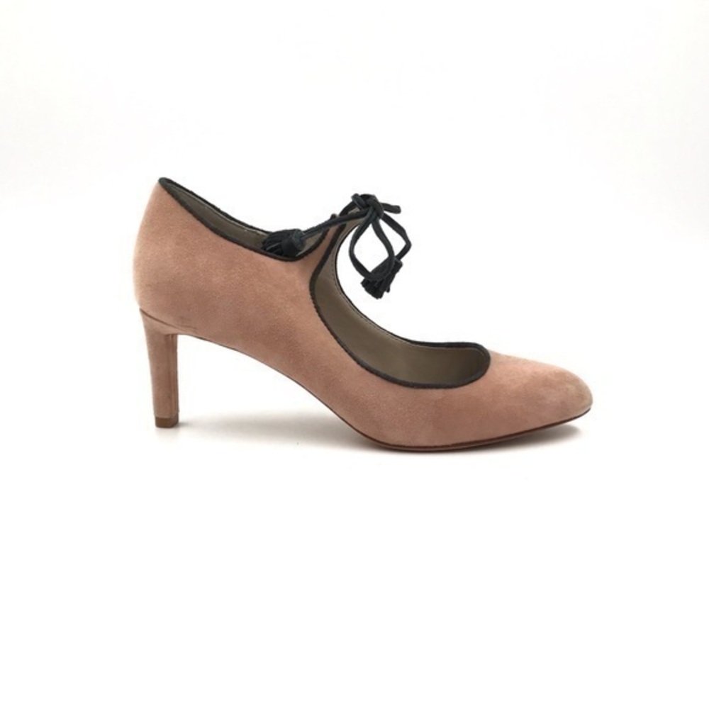 Boden Pink Suede Leather Tassel Lilli Mary Jane Heels Size 38
